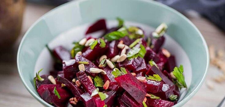 Recipe for salad with beets and cheese