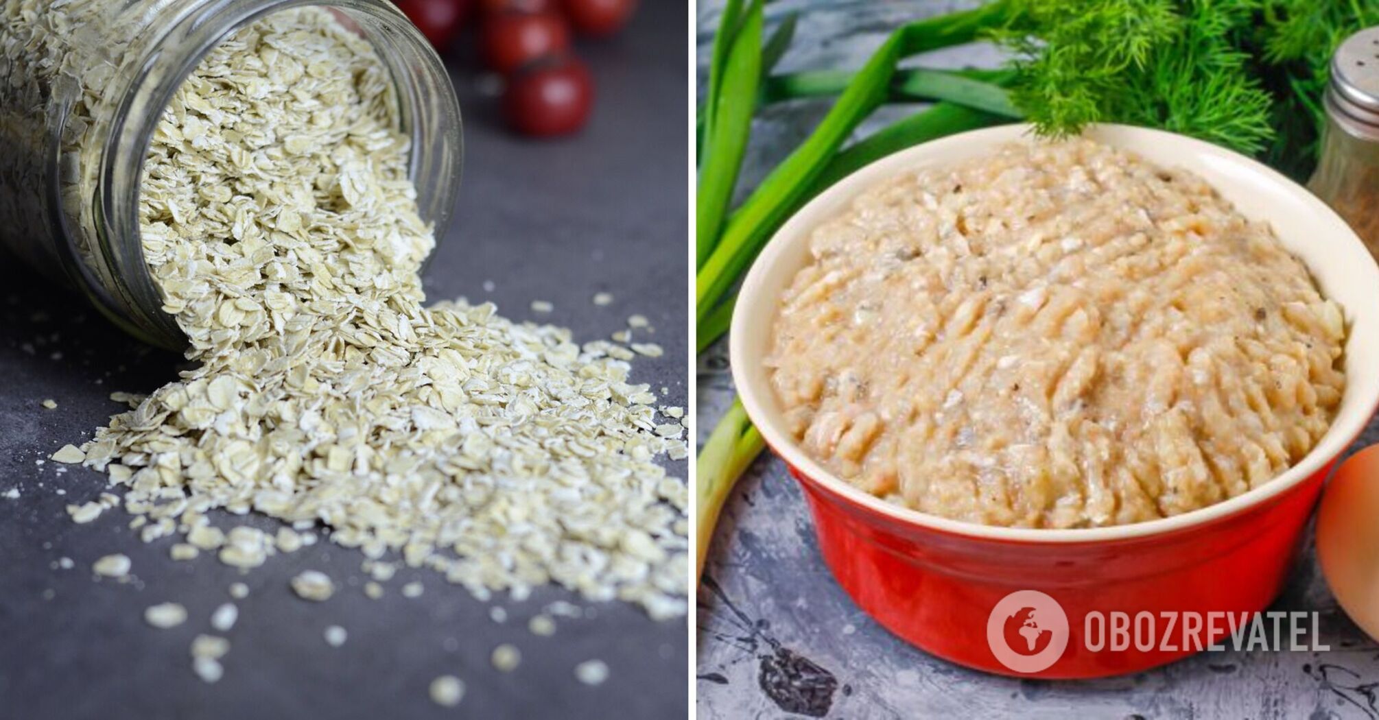 Minced fish with oatmeal