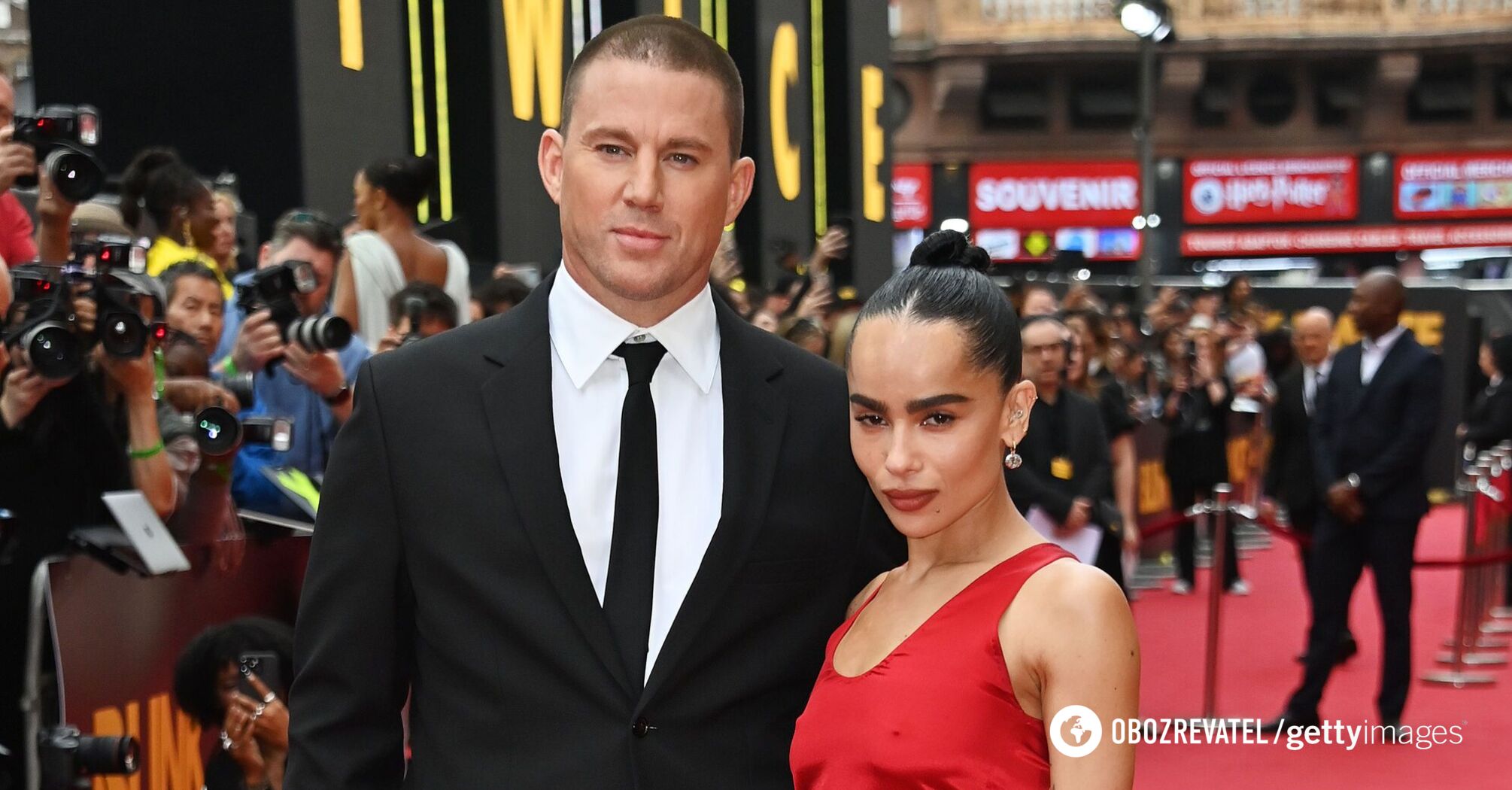 Elegant modesty: Zoe Kravitz and Channing Tatum show off the perfect couple outfit. Photo