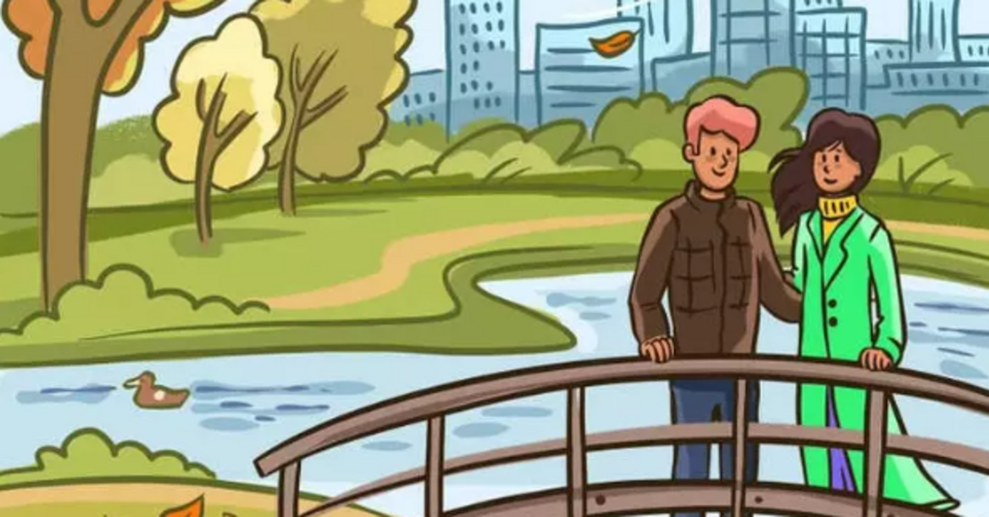 Only the most attentive will see the mistake in this romantic fall picture: test yourself