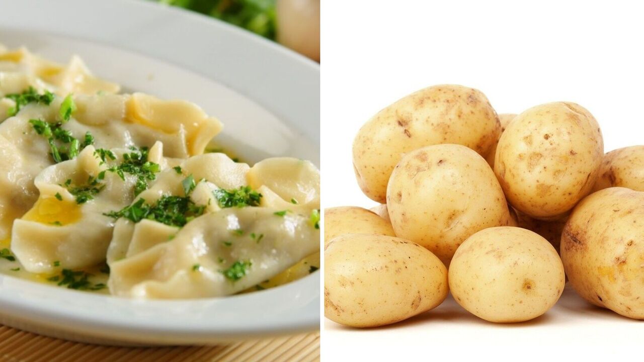 Delicious dumplings with potatoes in a hurry