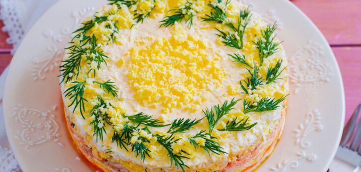 Recipe for Mimosa salad