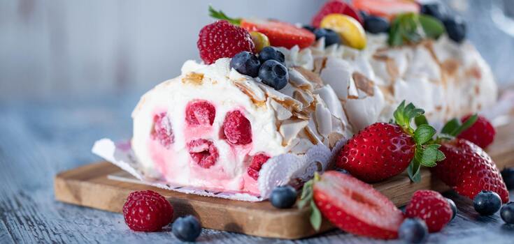 Recipe for meringue roll