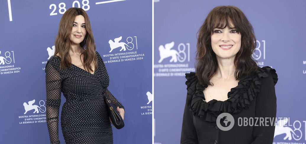 Monica Bellucci tried on a polka dot dress and Winona Ryder tried on a gothic style: the best looks at the opening of the Venice Film Festival