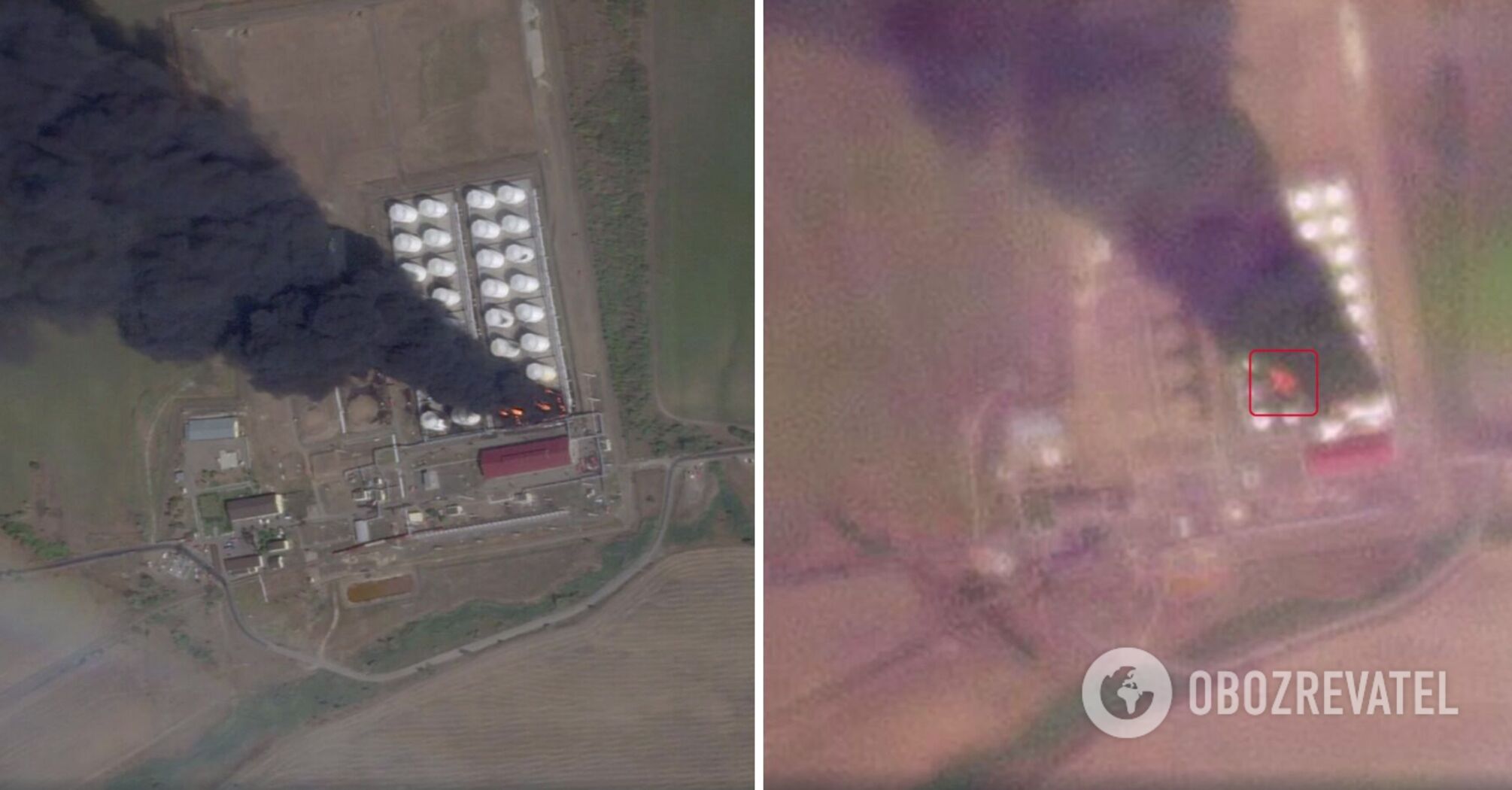 Fire continues at the "Atlas" oil depot in Rostov region: satellite images have been released