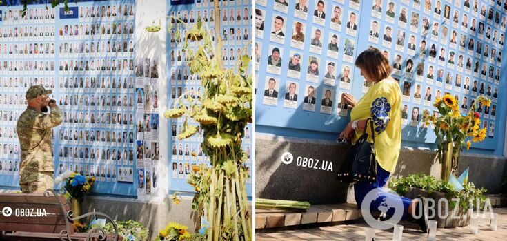 People carry flowers and lamps: the memory of the fallen defenders of Ukraine is honored on Mykhailivska Square in Kyiv. Photos and videos