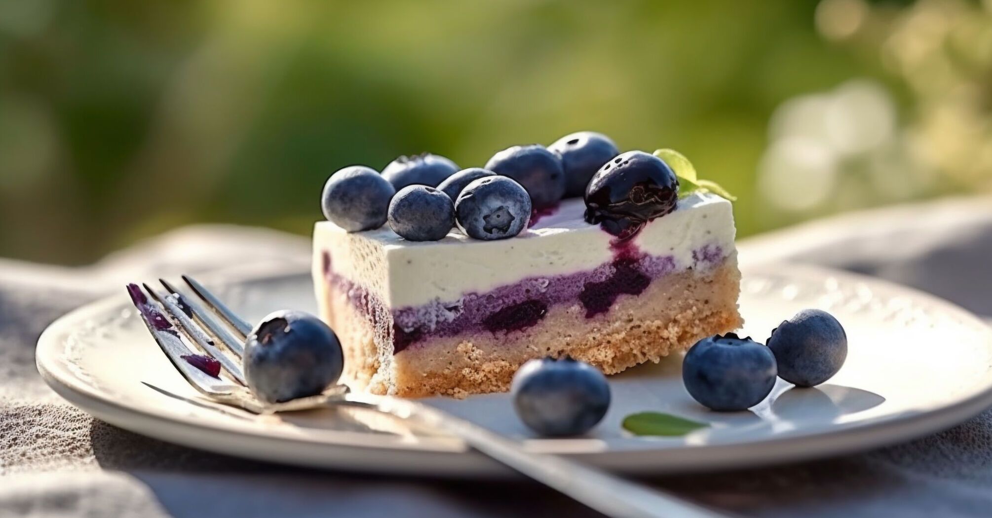 Classic blueberry cheesecake: tastes better than in a restaurant