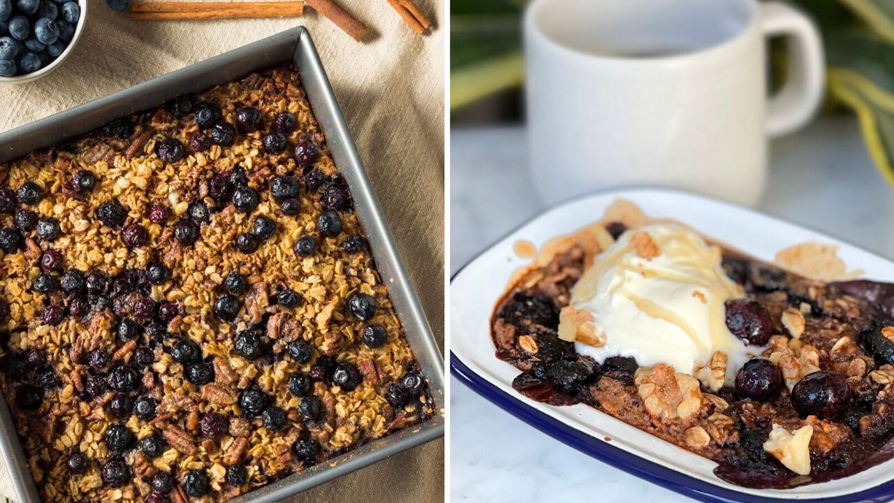 Baked oatmeal with banana and chocolate: a lazy breakfast recipe