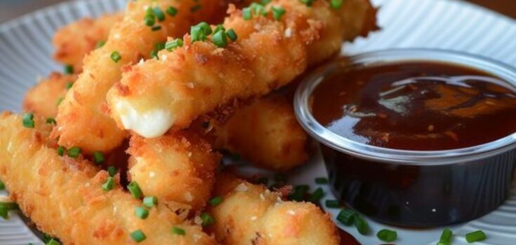 Lazy cheese sticks made from kefir dough: fried in a pan