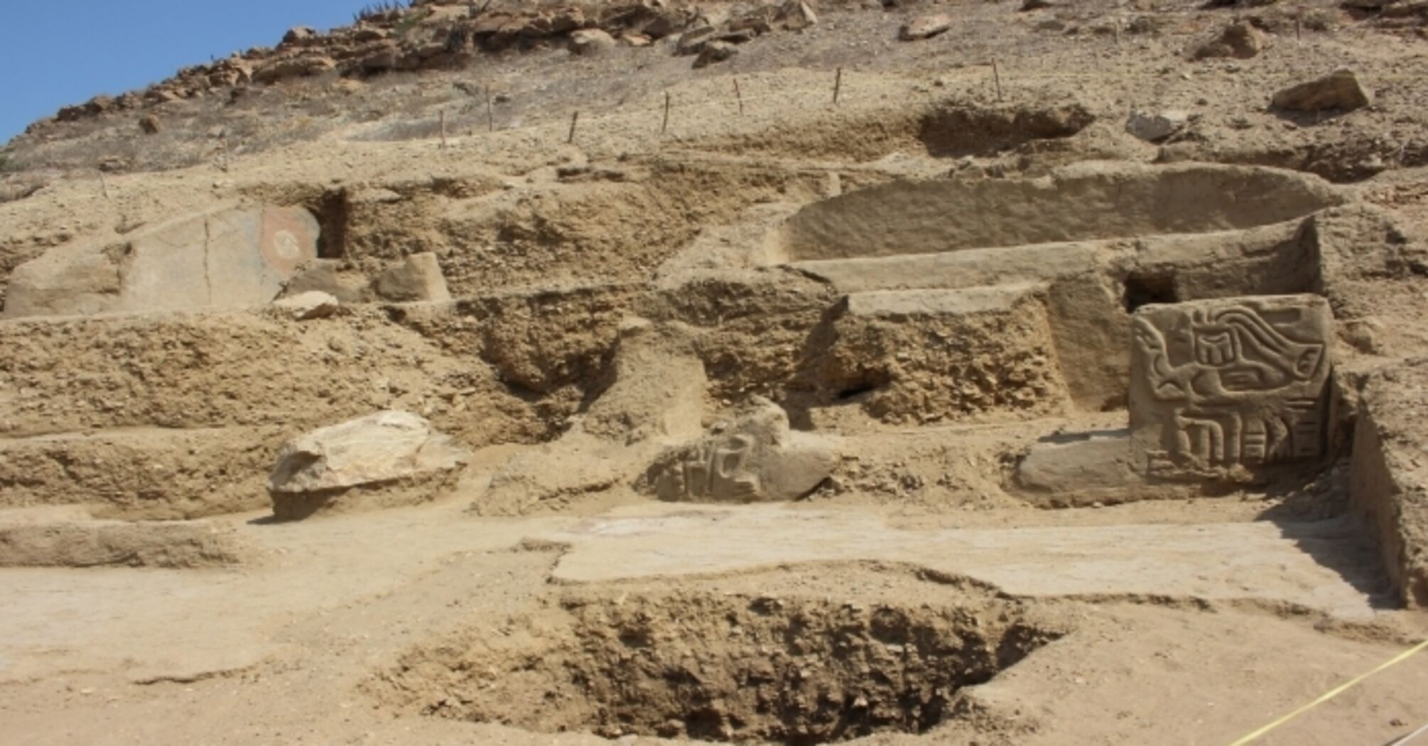 A 5,000-year-old ceremonial temple and human skeletons. In Peru, archaeologists have unearthed valuable finds