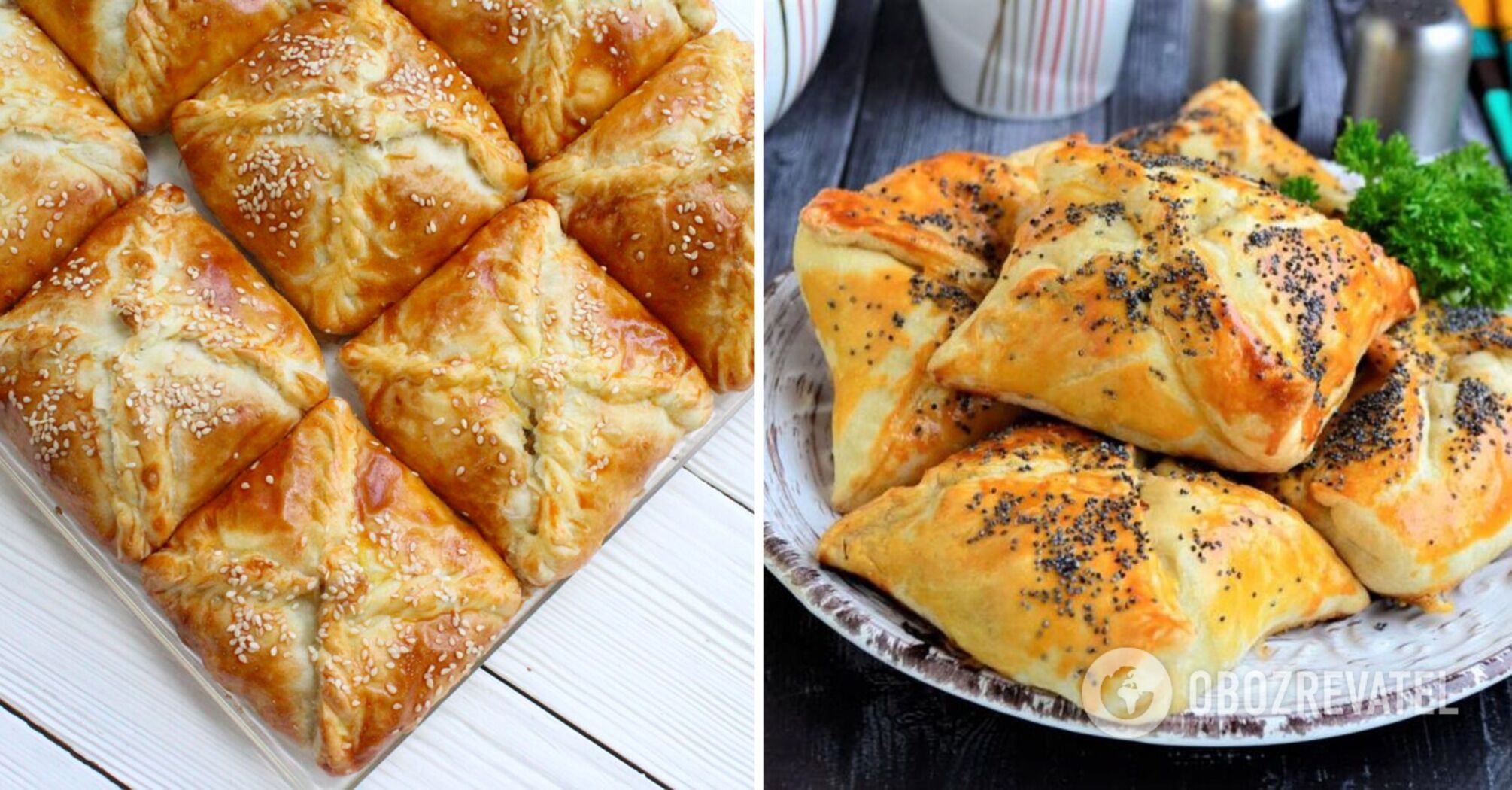 How to prepare juicy puff pastry pies with meat