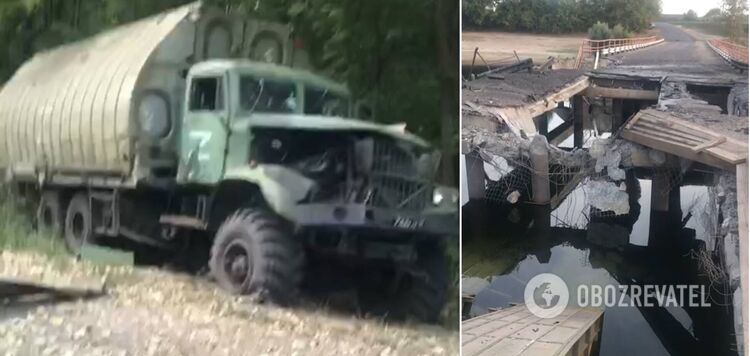 Siły Zbrojne Ukrainy niszczą kolejny rosyjski konwój w obwodzie kurskim wraz z przeprawą pontonową. Zdjęcia i wideo