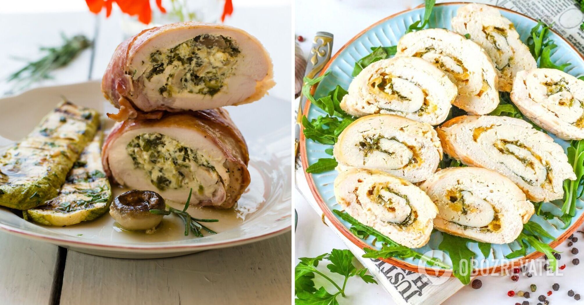 Meat rolls with a juicy filling: an incredible appetizer of beef and chicken