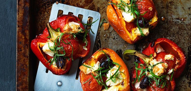 Elementary roasted pepper appetizer: easier than salads