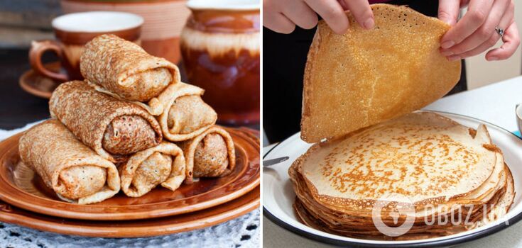 Crepes with salted fish filling according to Volodymyr Yaroslavskyi's recipe