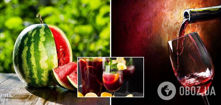 Unrealistically delicious watermelon sangria at home