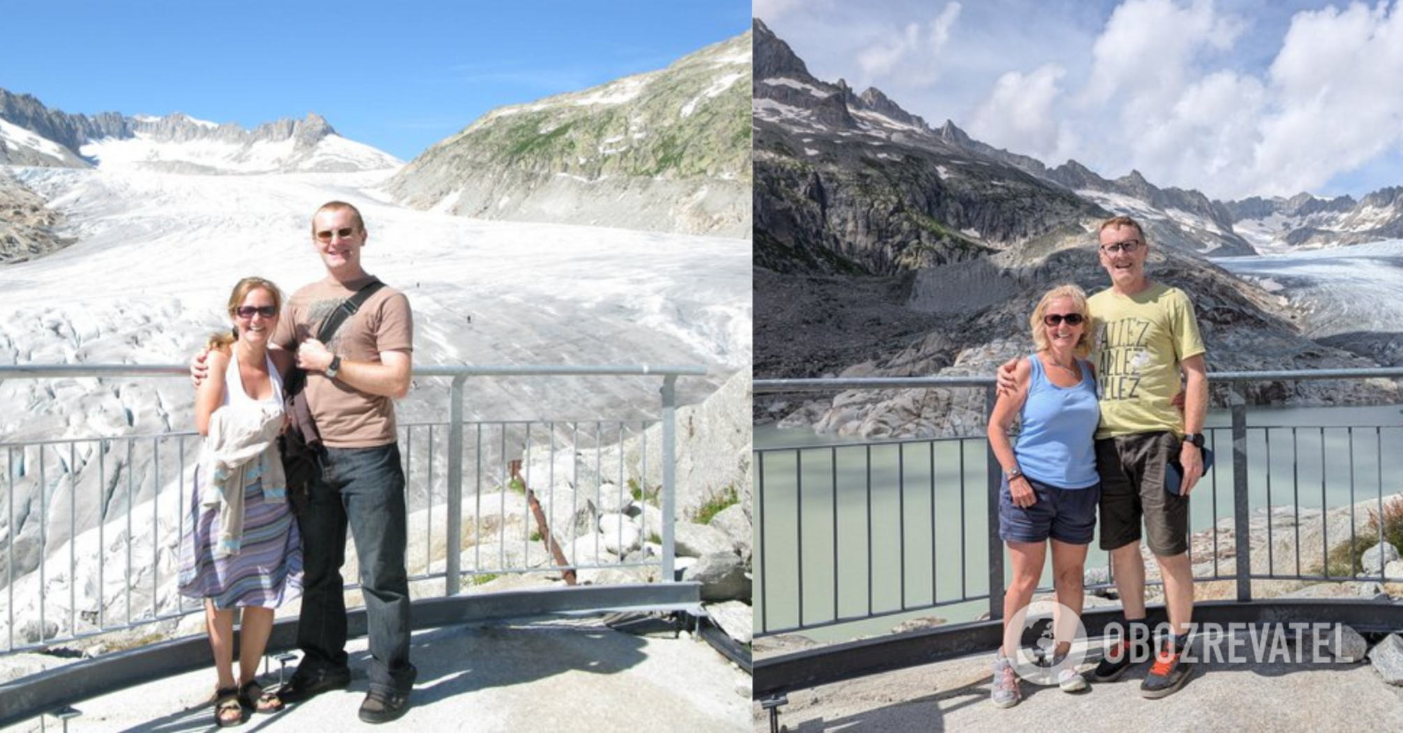 Part of the glacier turned into a lake: the network was struck by photos taken 15 years apart