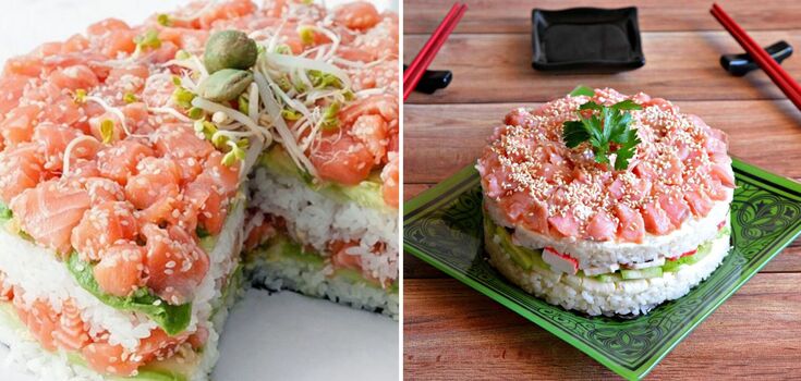 Spectacular sushi salad will surprise guests: an interesting idea from a food blogger