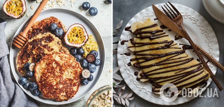 How to make a three-ingredient oatmeal pancake: a recipe for a sweet filling