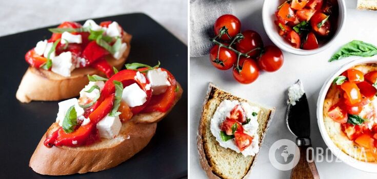Sandwiches in a new way: what to cook Italian bruschetta with