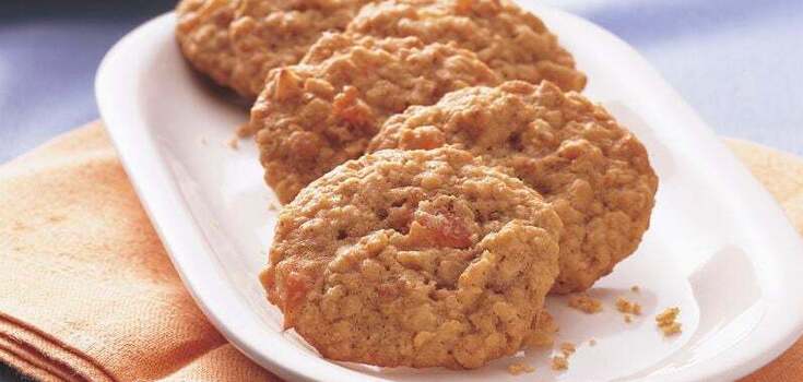 Healthy homemade cookies with dried apricots for tea