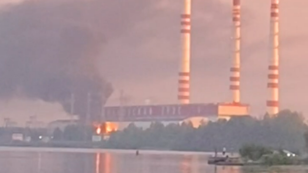 Russia's Kashira and Konakovo power plants catch fire as drones target both stations. Photos and video