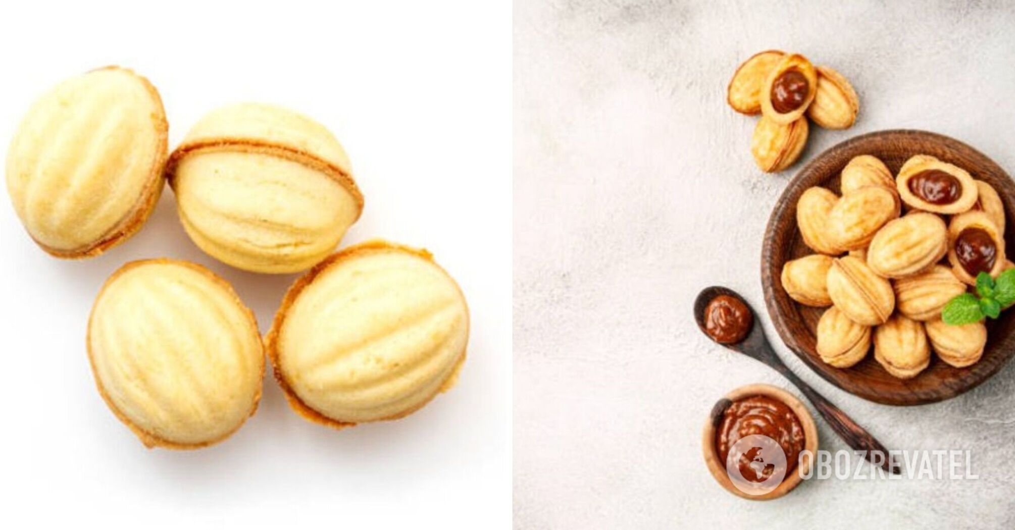 Homemade walnut-shaped cookies with condensed milk: the easiest recipe