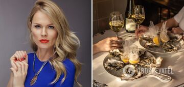 Olha Freimut tells how to eat oysters properly