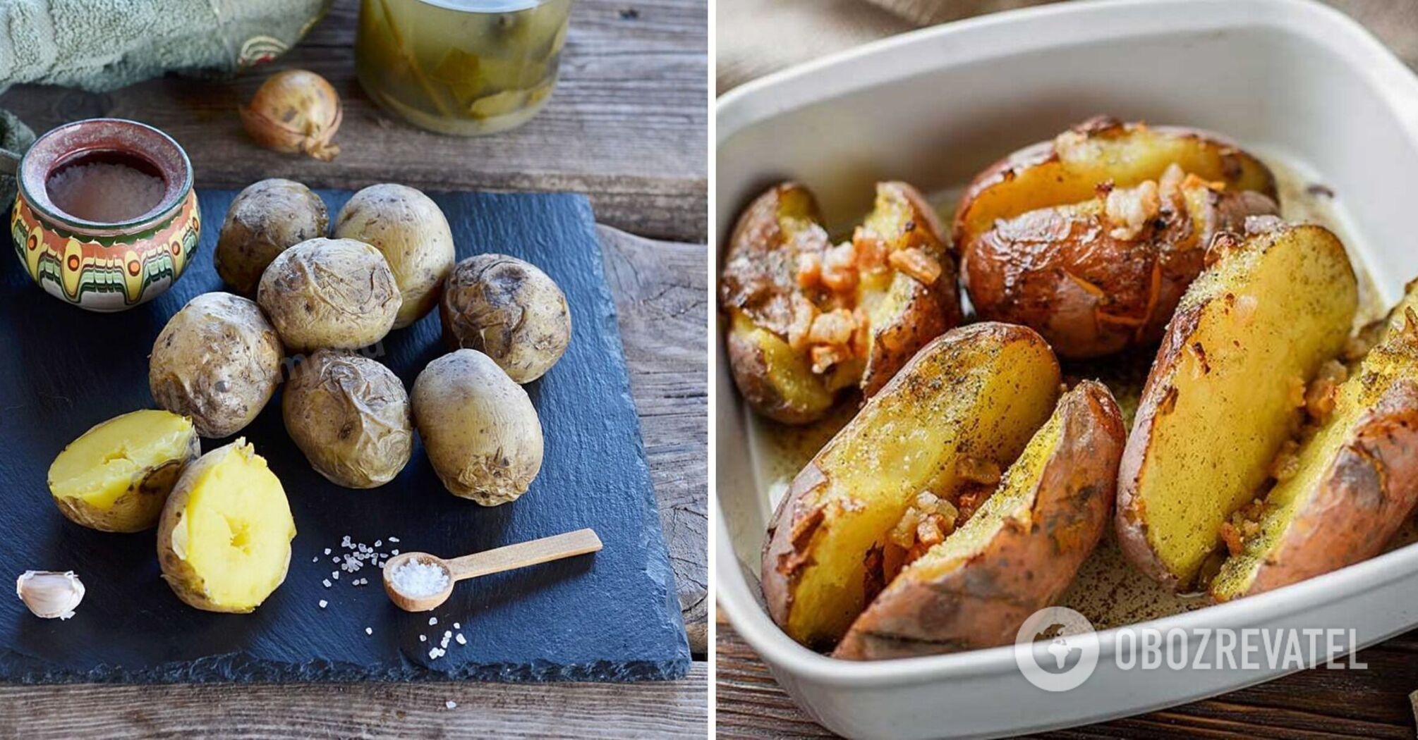 Healthy baked potatoes