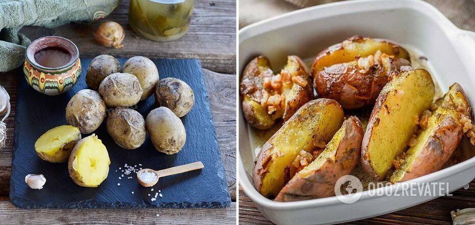 Healthy baked potatoes