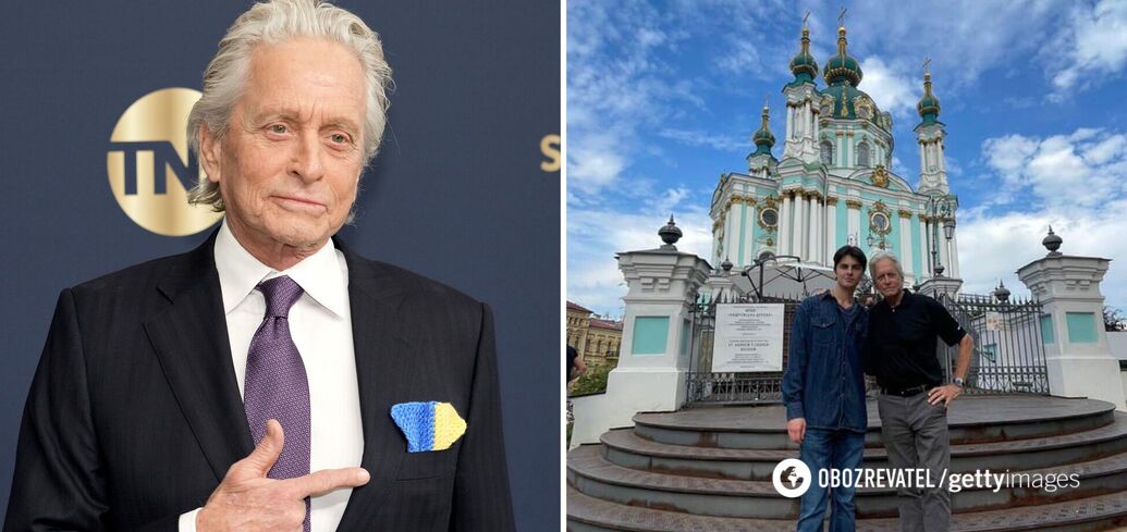 Michael Douglas, the star of "Basic Instinct," unexpectedly came to Ukraine. Photo