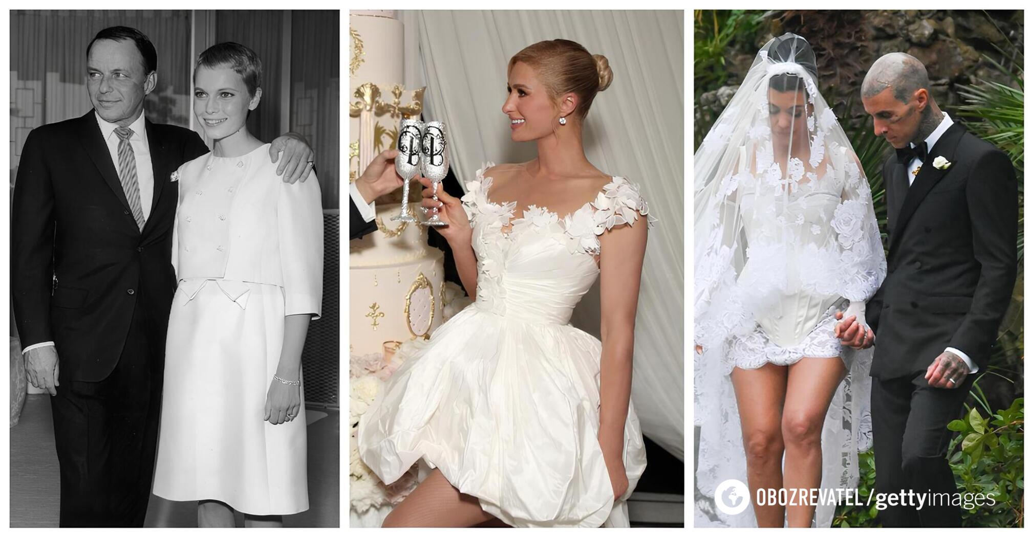 7 star brides who wore mini dresses to their weddings and changed the fashion world forever. Photo