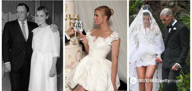 7 star brides who wore mini dresses to their weddings and changed the fashion world forever. Photo