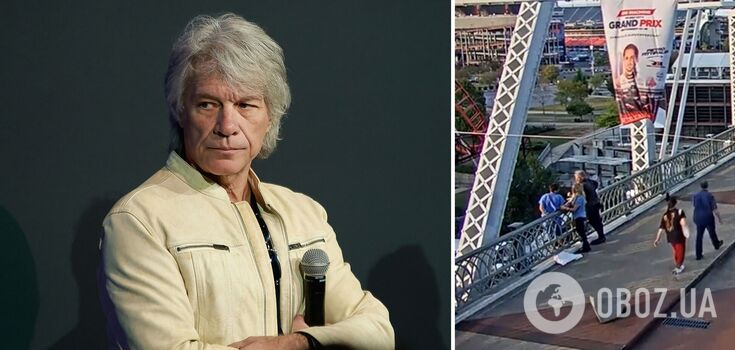 Podczas kręcenia teledysku Jona Bon Jovi kobieta prawie skoczyła z mostu: piosenkarz przyszedł jej na ratunek. Wideo