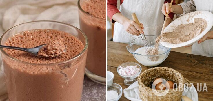 Low-calorie Bird's Milk soufflé without baking: dessert in minutes