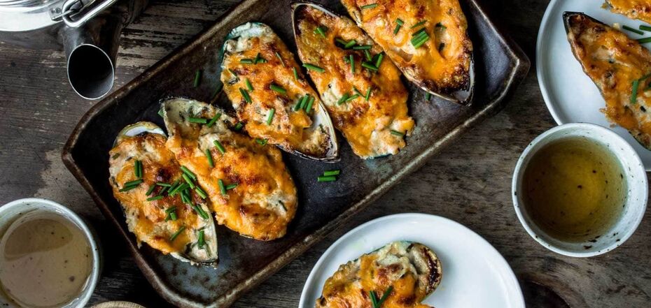 baked mussels