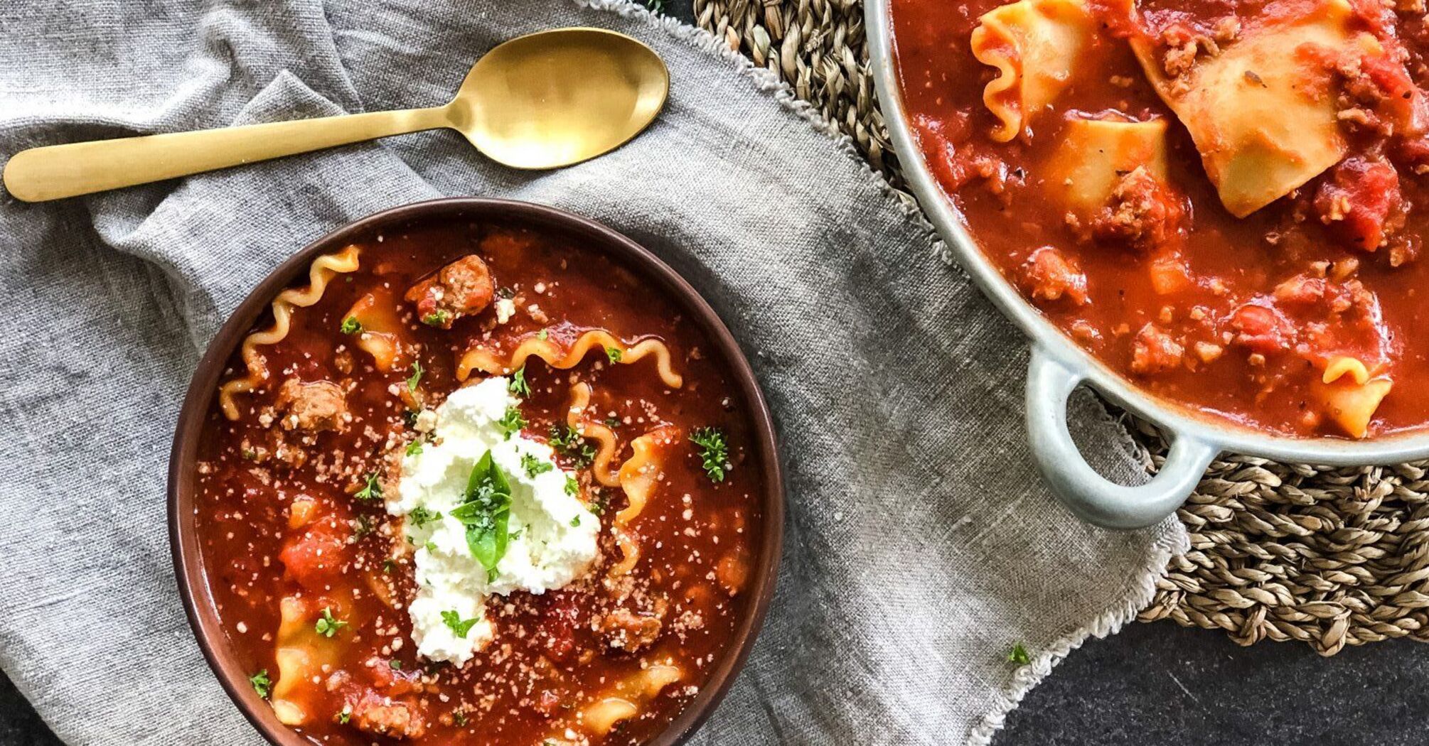 Lasagna soup: a simple recipe for a hearty dish