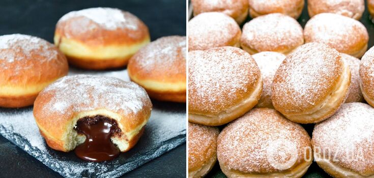 Berliners with custard: how to make puffy doughnuts at home