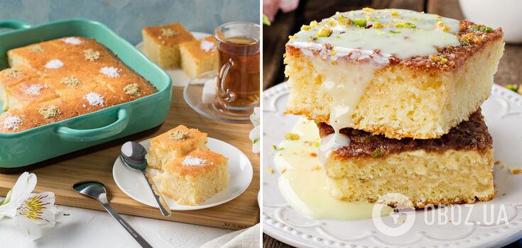 How to cook successful semolina cake without flour: the simplest dessert for tea