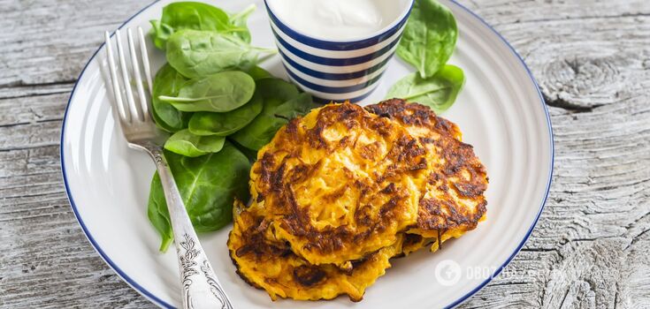 Zucchini pancakes with meat