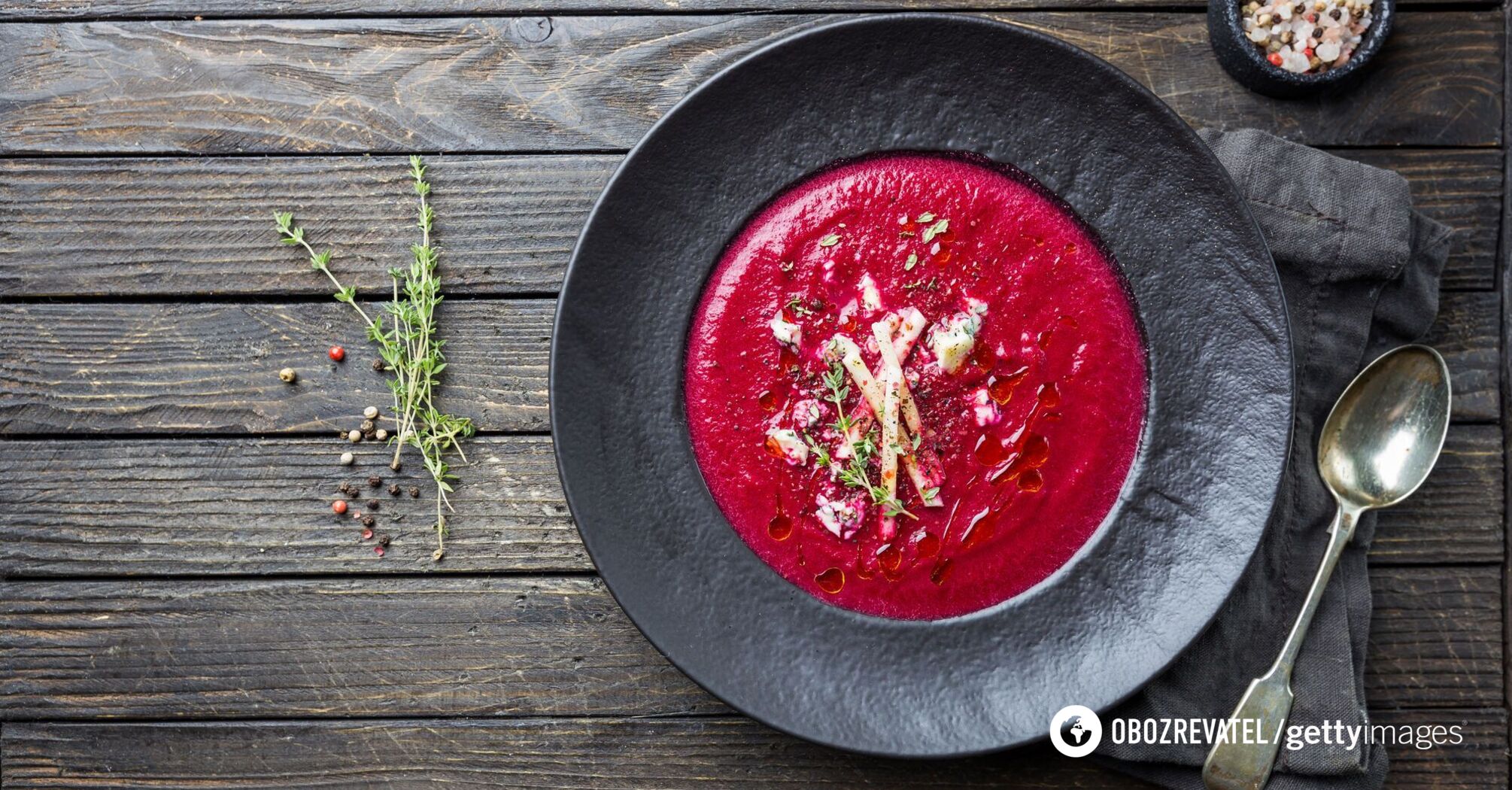 Beetroot soup with ginger