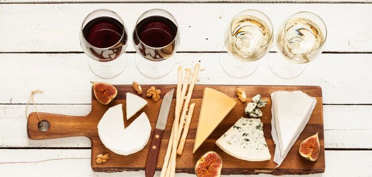 cheese and wine