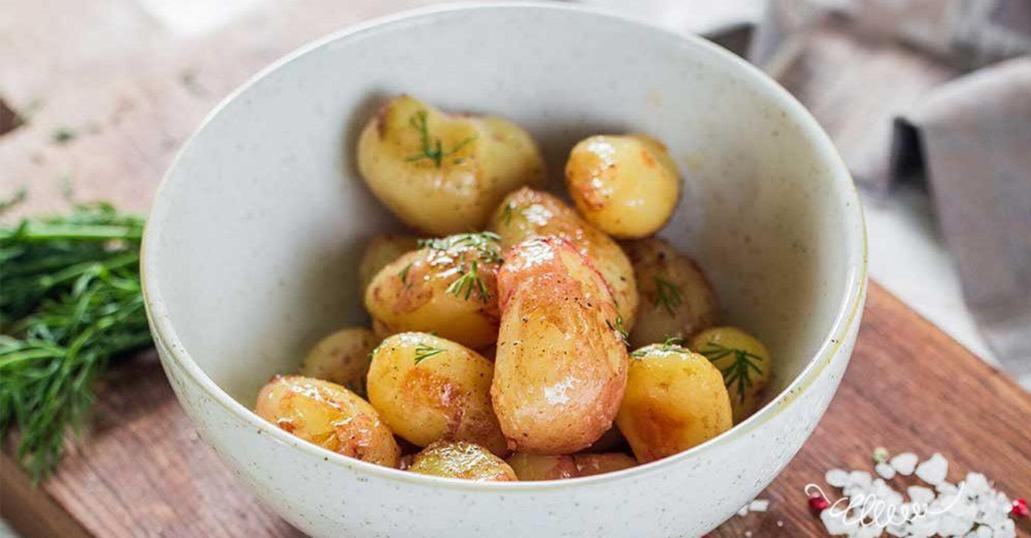 Recipe for new potatoes with sugar