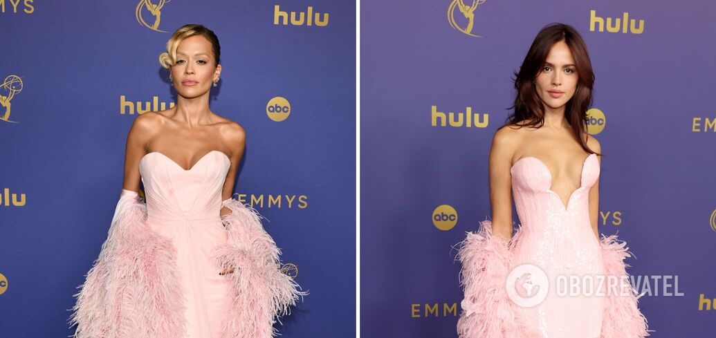 Fashion failure: Rita Ora and Eisa Gonzalez appeared at the 2024 Emmy Awards in almost identical looks. Photo