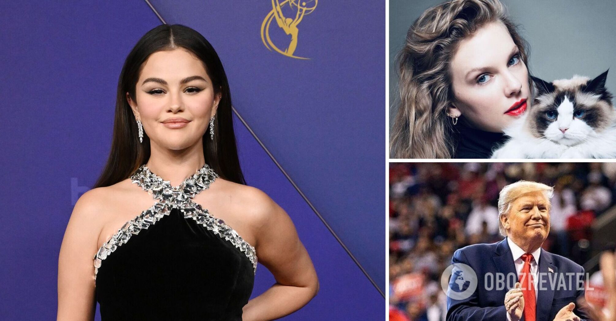 Selena Gomez trolls Donald Trump on the Emmy stage for insulting her best friend Taylor Swift