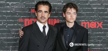 Batman star Colin Farrell appeared on the red carpet with his handsome younger son, who is rarely seen in public. Photo.