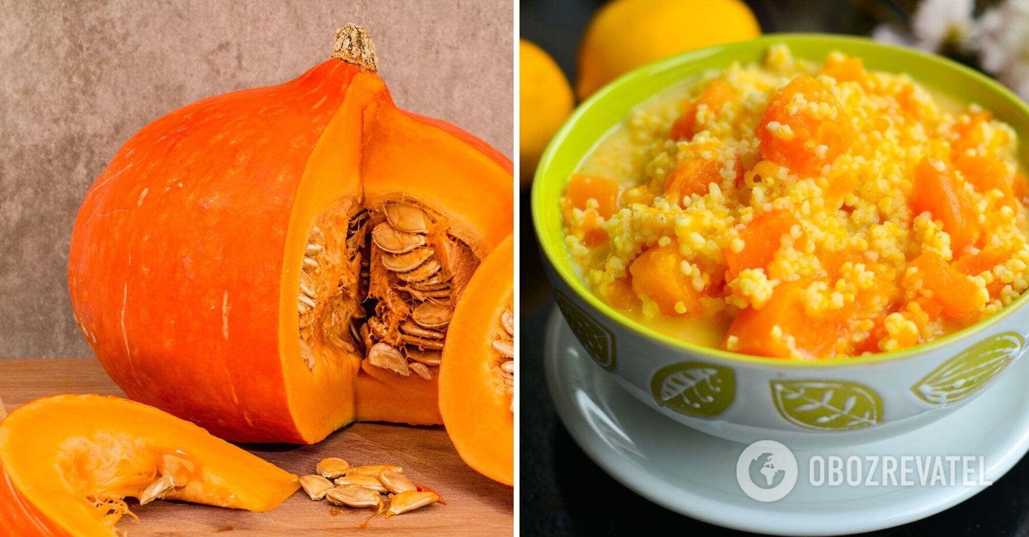 Healthy pumpkin porridge