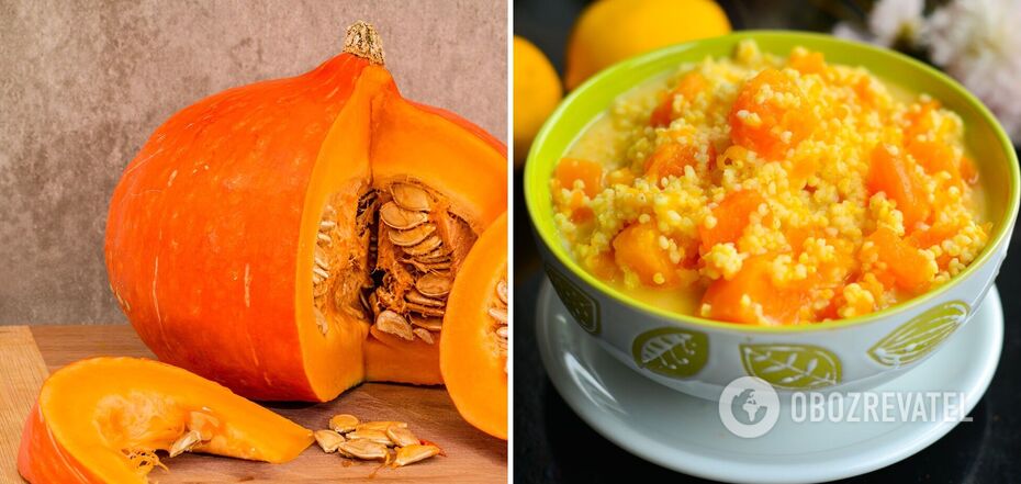 Healthy pumpkin porridge