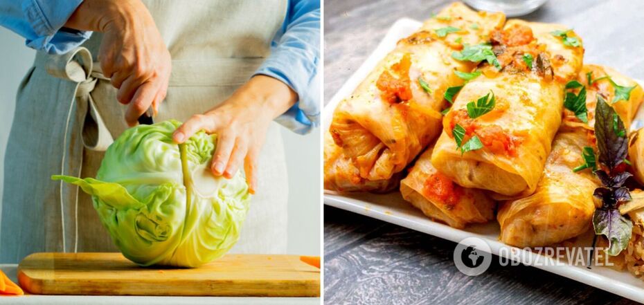 Homemade cabbage rolls