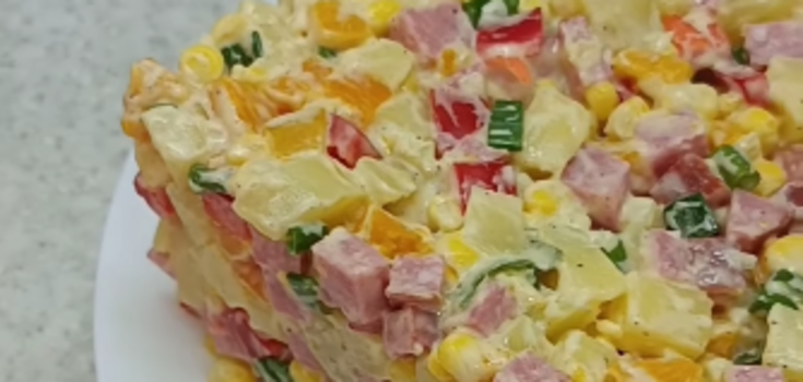 A great alternative to olivier: a delicious salad made from simple ingredients